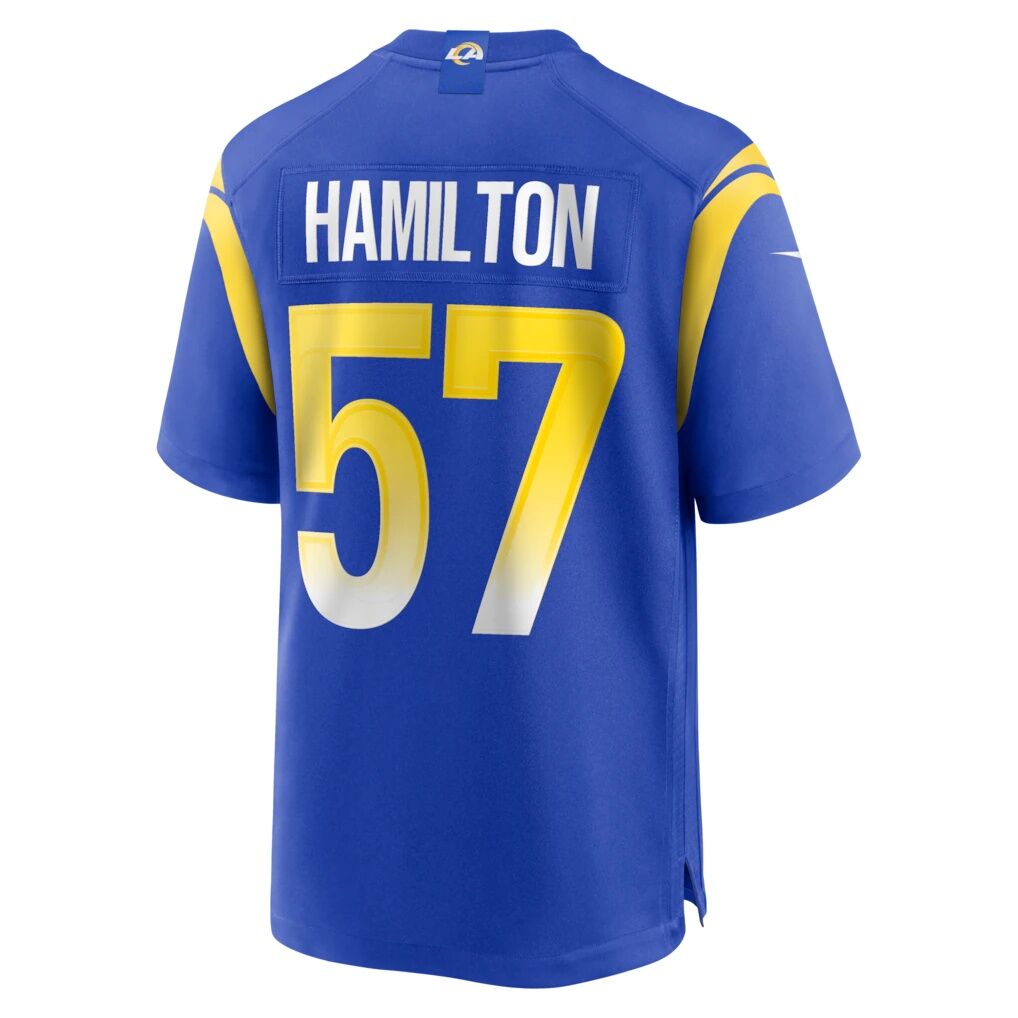 Ty Hamilton Los Angeles Rams Nike Team Game Jersey -  Royal