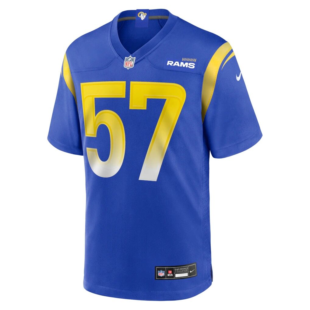 Ty Hamilton Los Angeles Rams Nike Team Game Jersey -  Royal