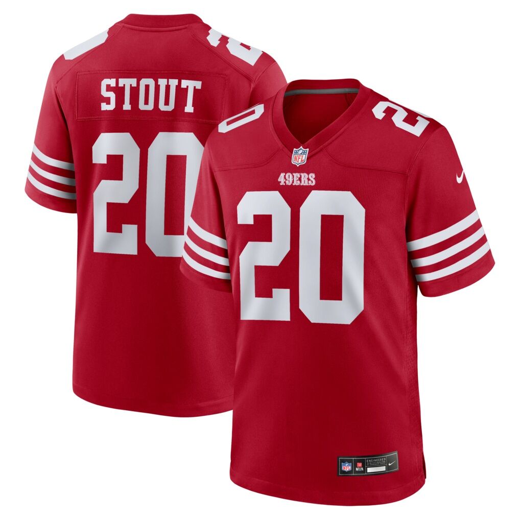 Upton Stout San Francisco 49ers Nike Team Game Jersey -  Scarlet