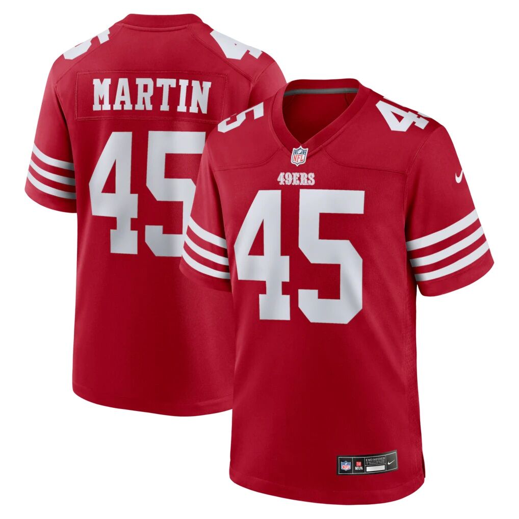 Nick Martin San Francisco 49ers Nike Team Game Jersey -  Scarlet