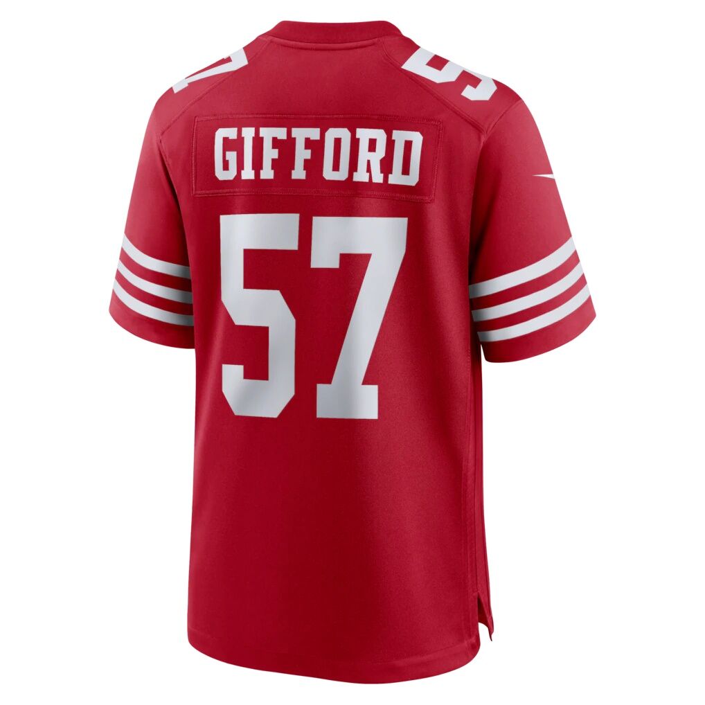 Luke Gifford San Francisco 49ers Nike Team Game Jersey -  Scarlet