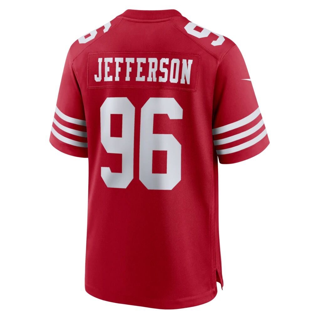 Jordan Jefferson San Francisco 49ers Nike Team Game Jersey -  Scarlet
