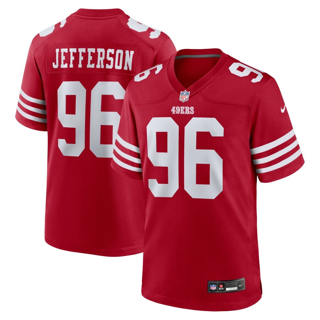 Jordan Jefferson San Francisco 49ers Nike Team Game Jersey -  Scarlet