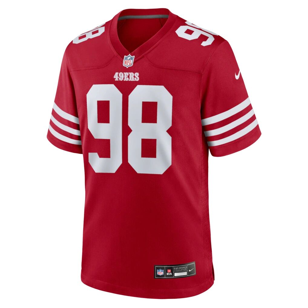 Mykel Williams San Francisco 49ers Nike Team Game Jersey -  Scarlet