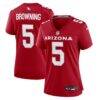 Baron Browning Arizona Cardinals Nike Women's Team Game Jersey - - Front View