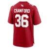 Kitan Crawford Arizona Cardinals Nike Team Game Jersey - - Detail View