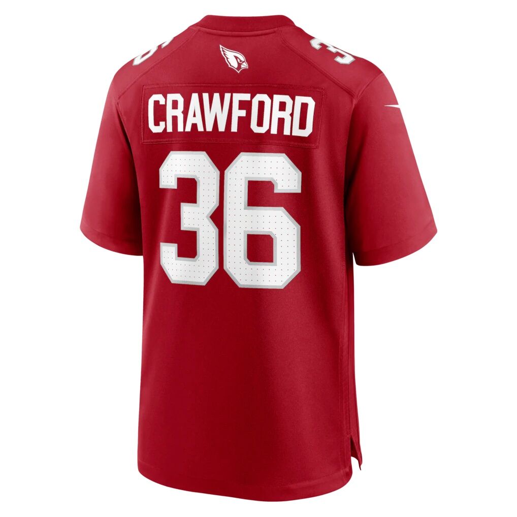 Kitan Crawford Arizona Cardinals Nike Team Game Jersey -  Cardinal