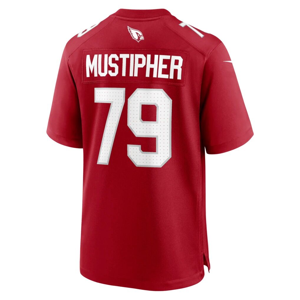 PJ Mustipher Arizona Cardinals Nike Team Game Jersey -  Cardinal