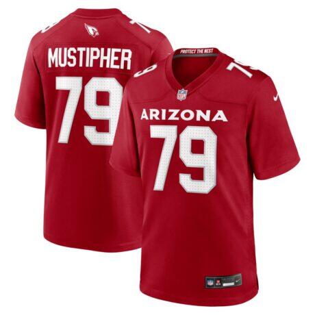 PJ Mustipher Arizona Cardinals Nike Team Game Jersey - - Front View