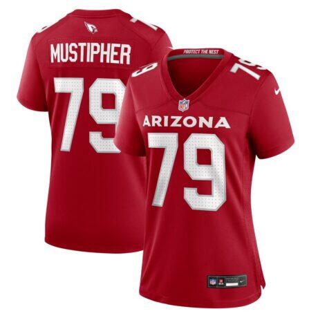 PJ Mustipher Arizona Cardinals Nike Women's Team Game Jersey - - Front View