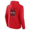 Atlanta Dream Center Court Name & Number Custom Hoodie - Red - Detail View