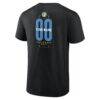 Chicago Sky Center Court Name & Number Custom T-Shirt - Black - Detail View