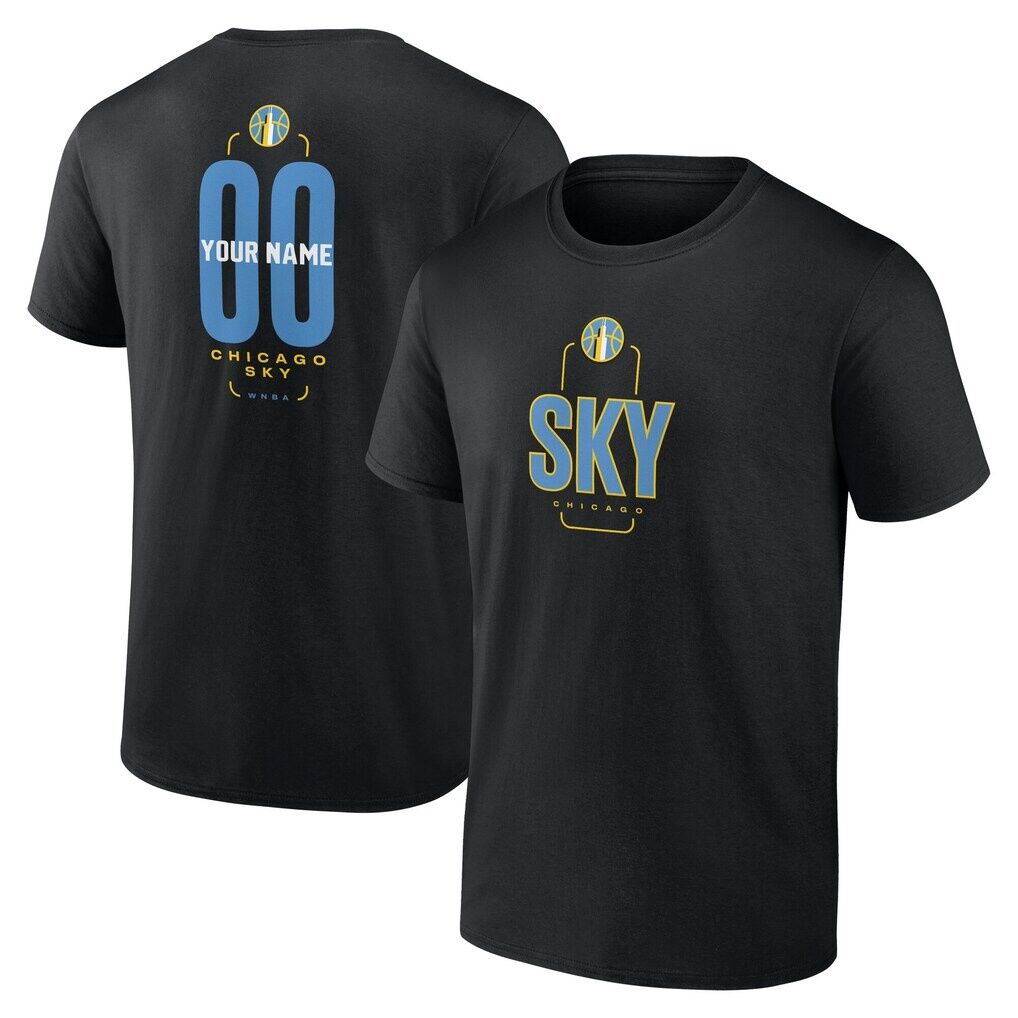 Chicago Sky Center Court Name & Number Custom T-Shirt