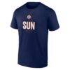 Connecticut Sun Center Court Name & Number Custom T-Shirt - Navy - Side View