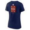 Connecticut Sun Women's Center Court Name & Number Custom V-Neck T-Shirt - Navy - Detail View