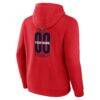 Washington Mystics Center Court Name & Number Custom Hoodie - Red - Detail View