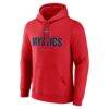 Washington Mystics Center Court Name & Number Custom Hoodie - Red - Side View
