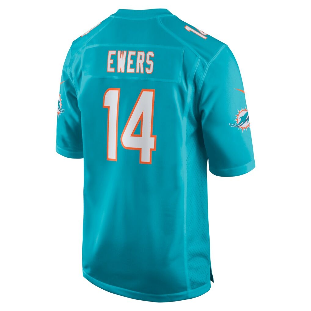 Quinn Ewers Miami Dolphins Nike Team Game Jersey -  Aqua