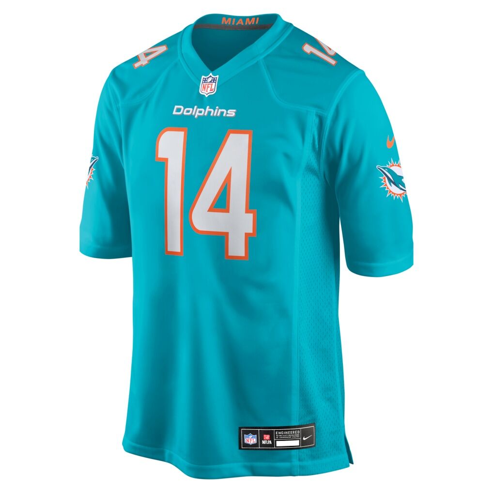 Quinn Ewers Miami Dolphins Nike Team Game Jersey -  Aqua
