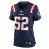 Marcus Bryant New England Patriots Nike Women's Team Game Jersey - Navy - Side View