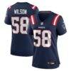 Jared Wilson New England Patriots Nike Women's Team Game Jersey - Navy - Front View