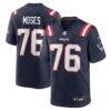 Morgan Moses New England Patriots Nike Team Game Jersey - Navy - Front View
