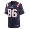 Efton Chism III New England Patriots Nike Team Game Jersey - Navy - Side View