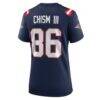 Efton Chism III New England Patriots Nike Women's Team Game Jersey - Navy - Detail View