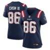 Efton Chism III New England Patriots Nike Women's Team Game Jersey - Navy - Front View