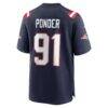 Elijah Ponder New England Patriots Nike Team Game Jersey - Navy - Detail View