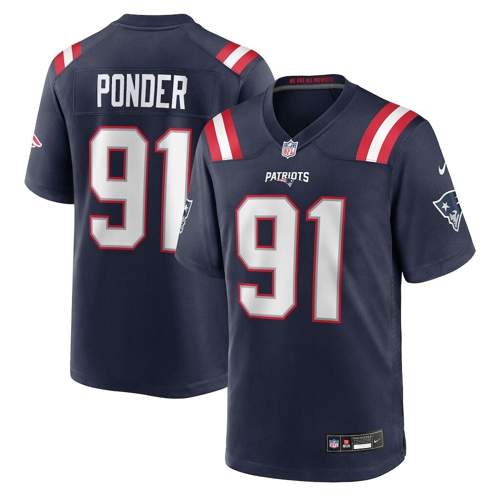 Elijah Ponder New England Patriots Nike Team Game Jersey