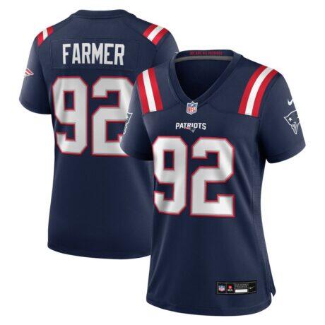 Joshua Farmer New England Patriots Nike Women's Team Game Jersey - Navy - Front View