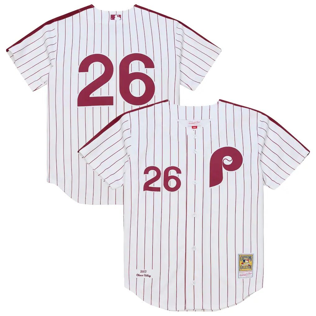 Chase Utley Philadelphia Phillies Mitchell & Ness 2003 Cooperstown Collection Authentic Jersey