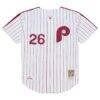 Chase Utley Philadelphia Phillies Mitchell & Ness 2003 Cooperstown Collection Authentic Jersey - White - Side View