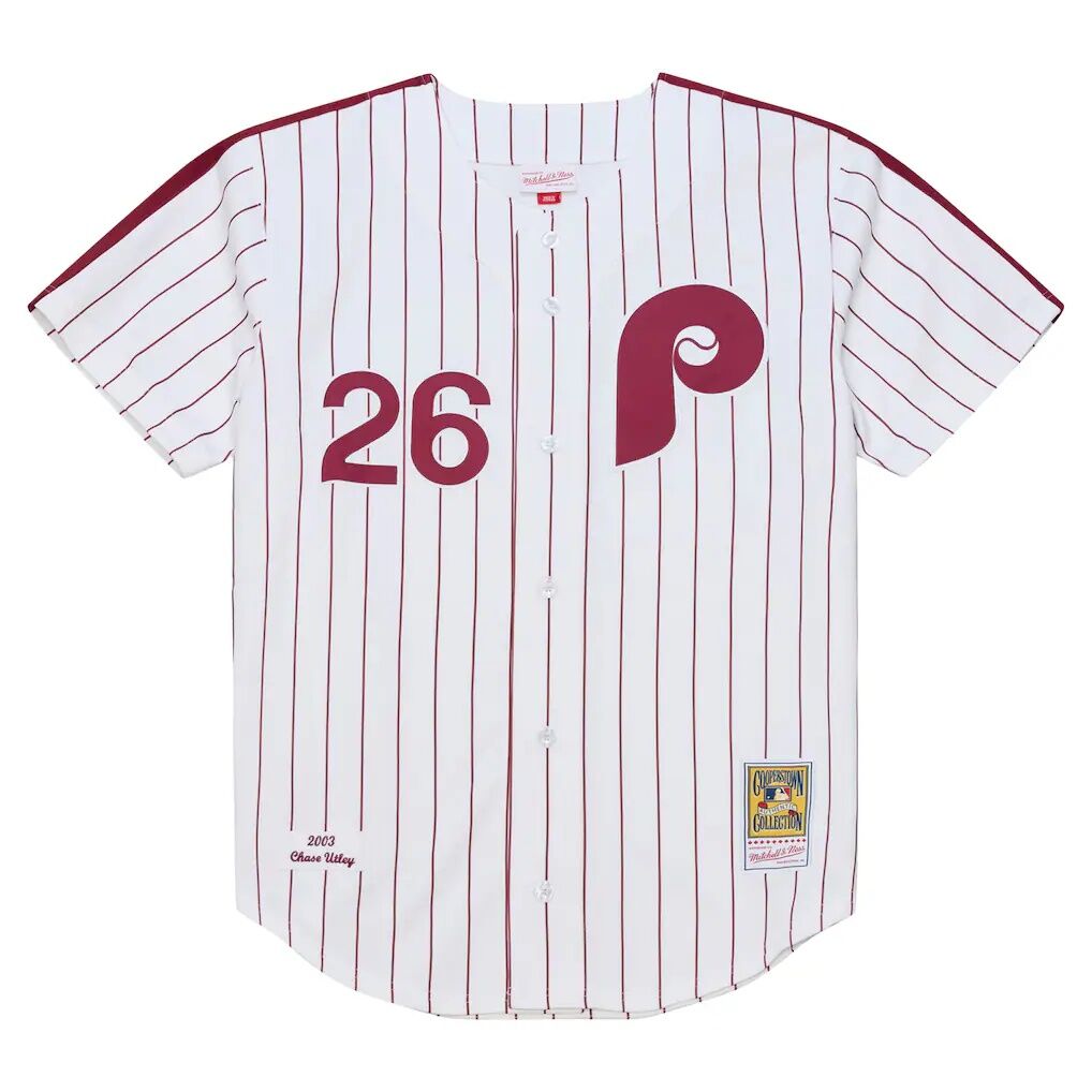 Chase Utley Philadelphia Phillies Mitchell & Ness 2003 Cooperstown Collection Authentic Jersey