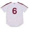 Jimmy Rollins Philadelphia Phillies Mitchell & Ness 2003 Cooperstown Collection Authentic Jersey - White - Detail View
