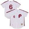 Jimmy Rollins Philadelphia Phillies Mitchell & Ness 2003 Cooperstown Collection Authentic Jersey - White - Front View