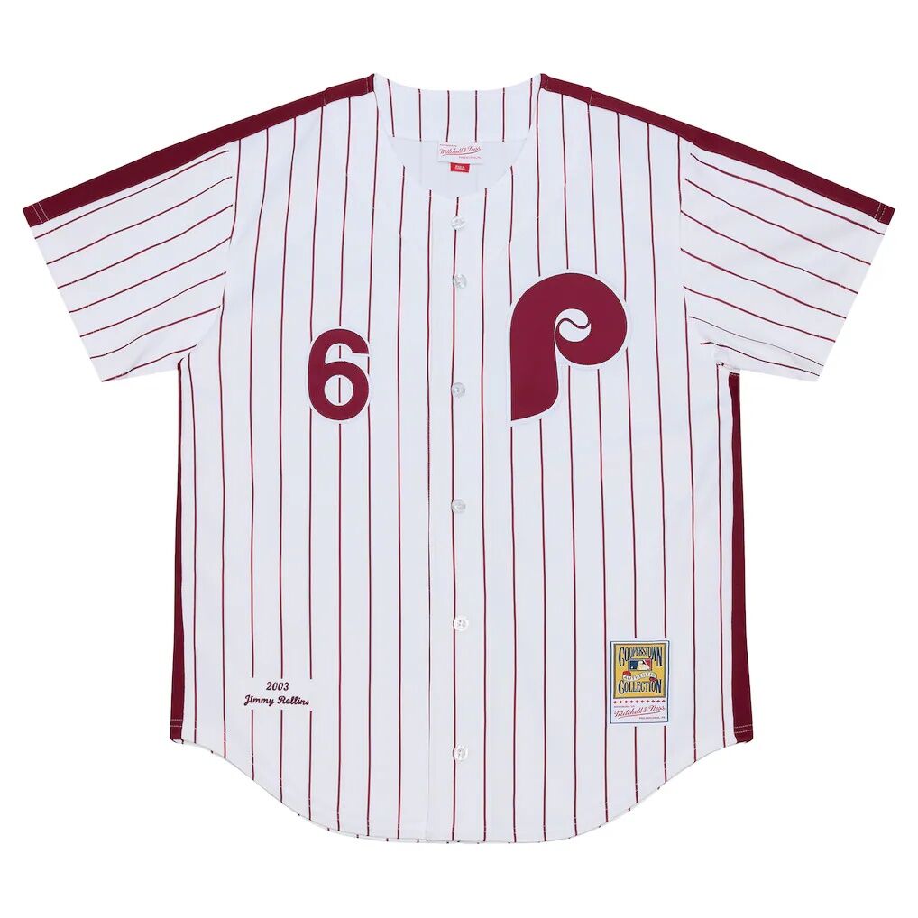 Jimmy Rollins Philadelphia Phillies Mitchell & Ness 2003 Cooperstown Collection Authentic Jersey