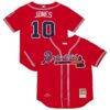 Chipper Jones Atlanta Braves Mitchell & Ness 2006 Cooperstown Collection Authentic Jersey - Red - Front View