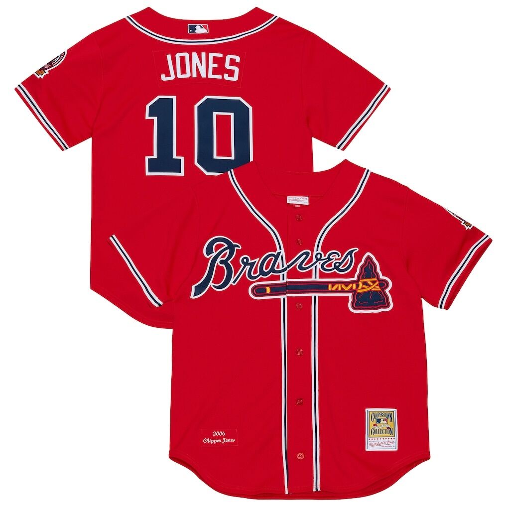 Chipper Jones Atlanta Braves Mitchell & Ness 2006 Cooperstown Collection Authentic Jersey