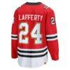 Sam Lafferty Chicago Blackhawks Fashion7 Centennial Breakaway Player Jersey - Red - Detail View