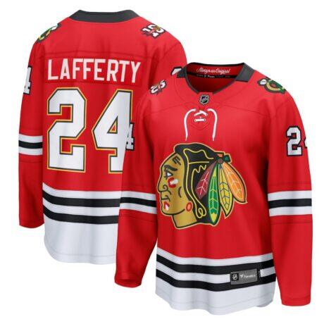 Sam Lafferty Chicago Blackhawks Fashion7 Centennial Breakaway Player Jersey - Red - Front View