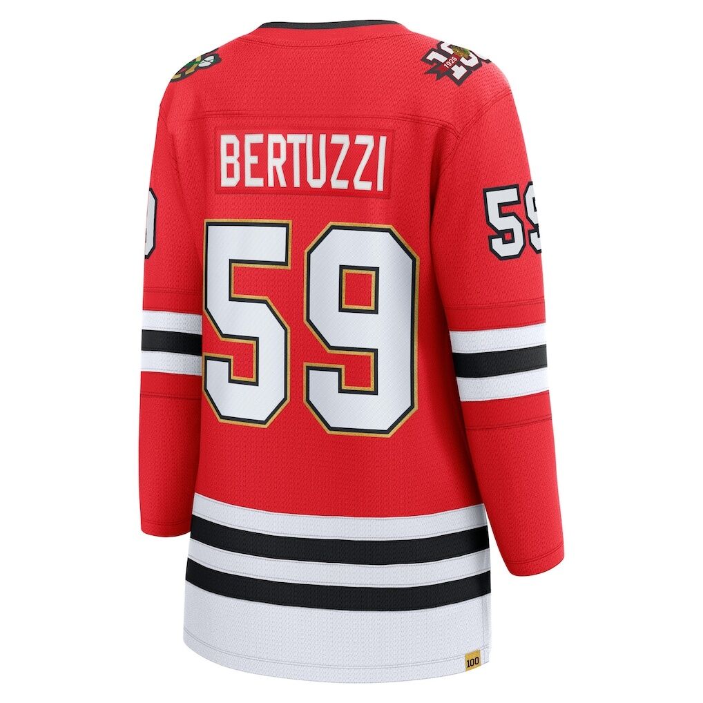 Tyler Bertuzzi Chicago Blackhawks Fashion7 Women's Centennial Breakaway Player Jersey