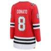 Ryan Donato Chicago Blackhawks Fashion7 Women's Centennial Breakaway Player Jersey - Red - Detail View