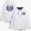 Detroit Tigers Mitchell & Ness Big & Tall Full-Snap Hooded Jacket - White - Front View