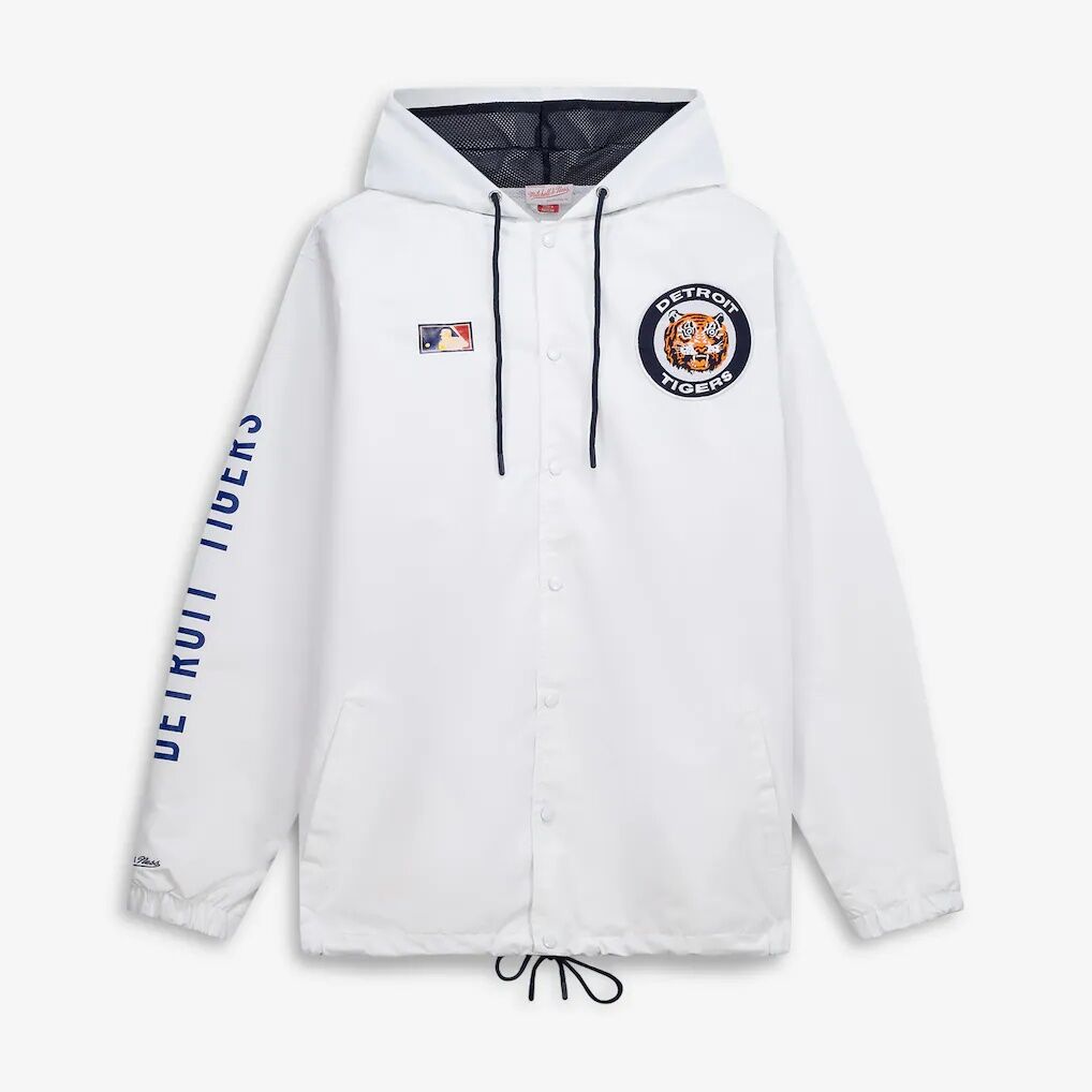 Detroit Tigers Mitchell & Ness Big & Tall Full-Snap Hooded Jacket