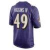 Jay Higgins IV Baltimore Ravens Nike Team Game Jersey - Purple - Detail View