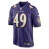 Jay Higgins IV Baltimore Ravens Nike Team Game Jersey - Purple - Side View