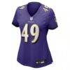 Jay Higgins IV Baltimore Ravens Nike Women's Team Game Jersey - Purple - Side View