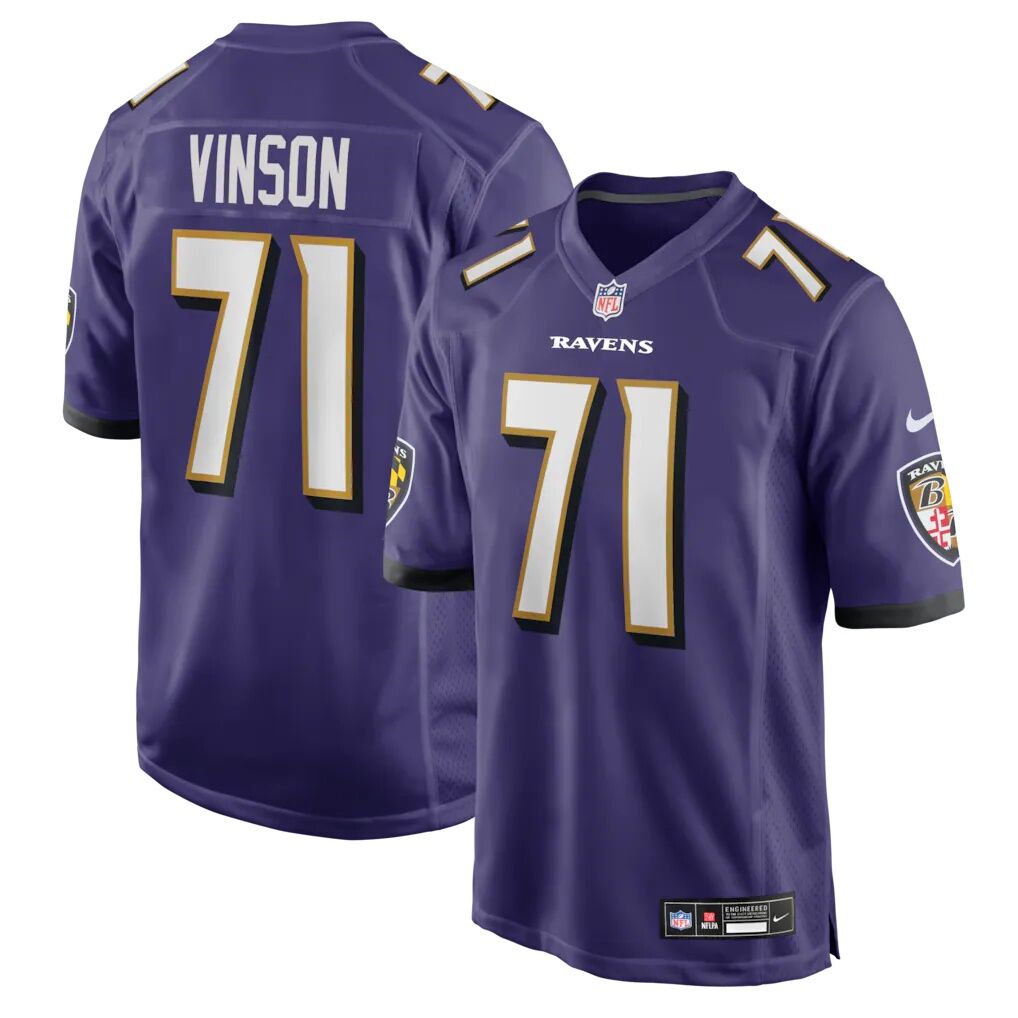 Carson Vinson Baltimore Ravens Nike Team Game Jersey
